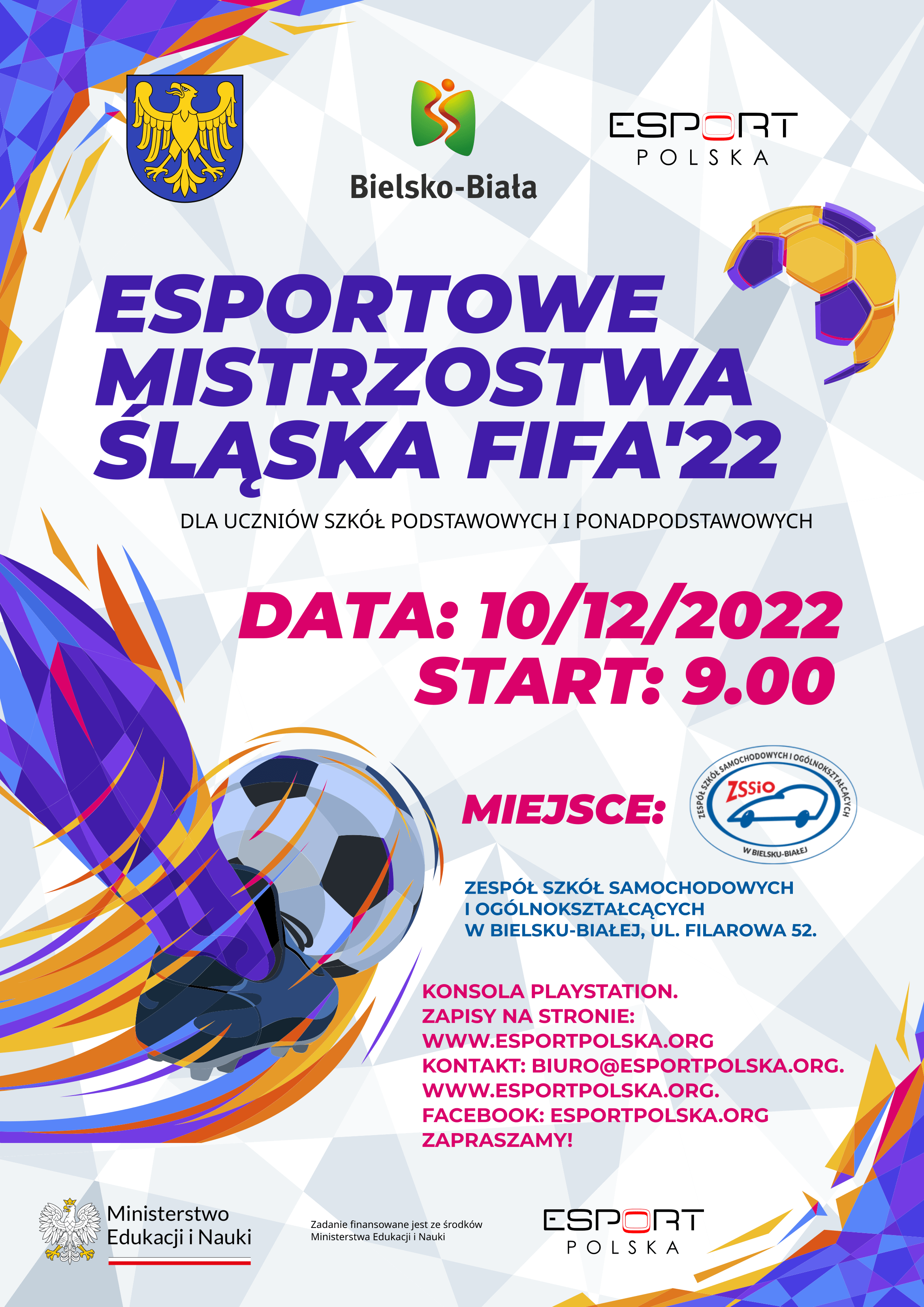 Esportowe Mistrzostwa Śląska FIFA’22 – 10/12/2022